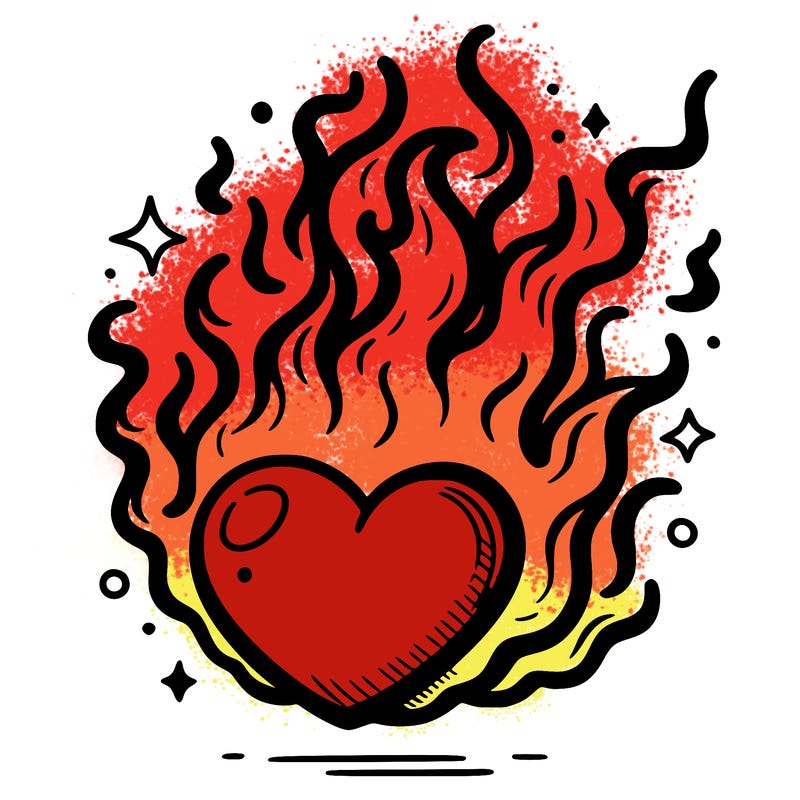 flaming heart