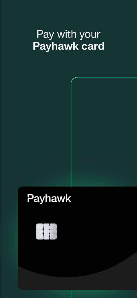 Interfaz de la app Payhawk que muestra una tarjeta de pago corporativa para gastos empresariales