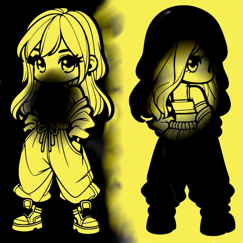 girl in crop top and baggy pants