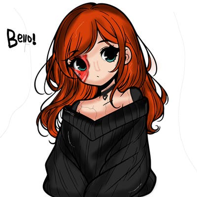 shy pretty girl wearing a sweater that is falling off one shoulder portrait