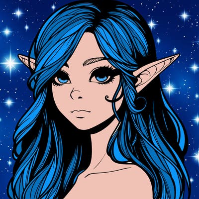 elf girl realistic dark fantasy