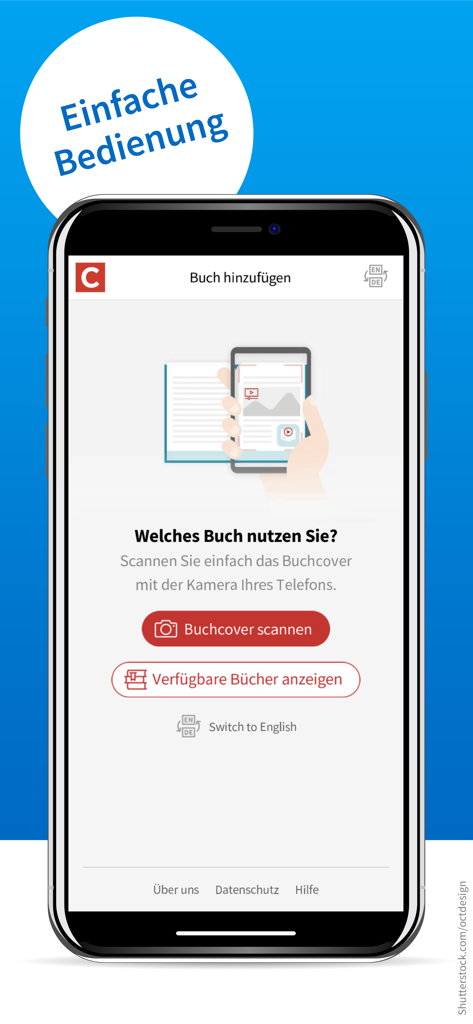 Interface of the Cornelsen PagePlayer app featuring an option to scan a book cover