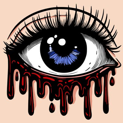 driping realistic eye