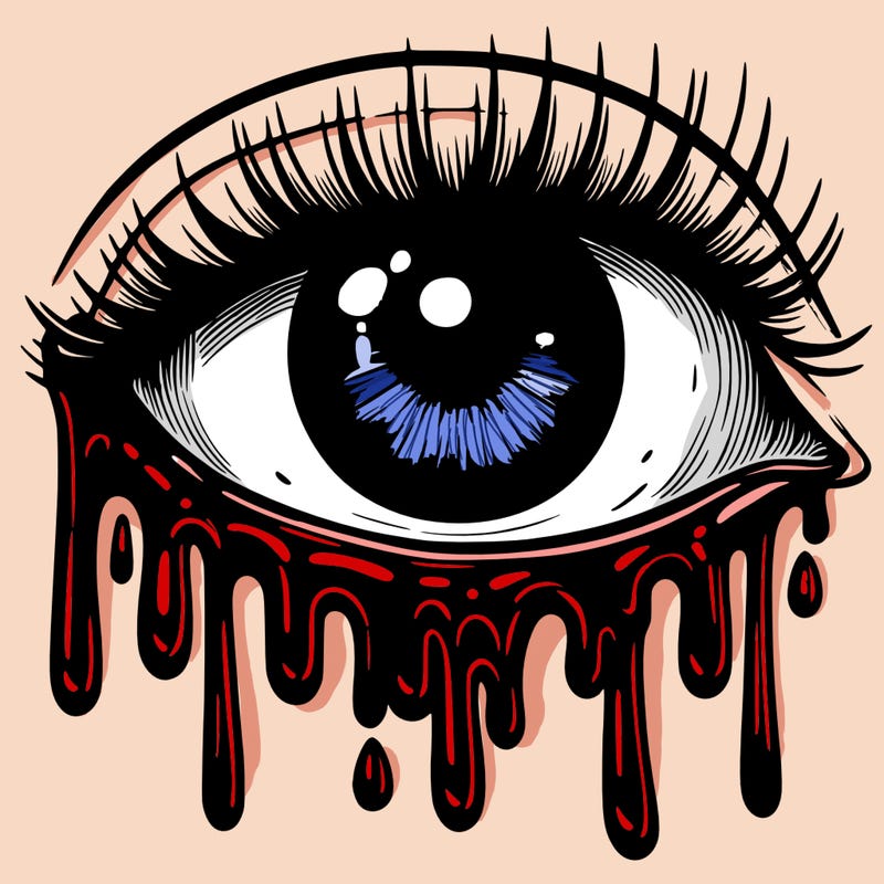 driping realistic eye