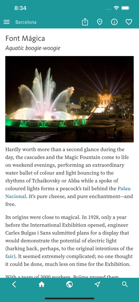 Barcelona Art & Culture - The Magic Fountain of Montjuic illuminated at night in Barcelona