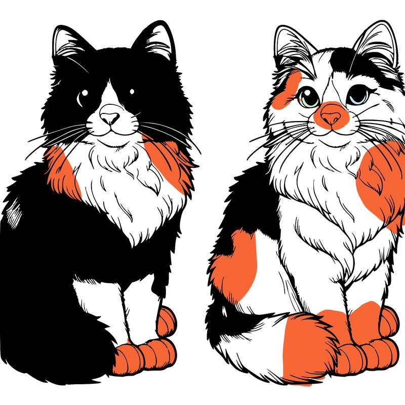 calico cat. realistic.