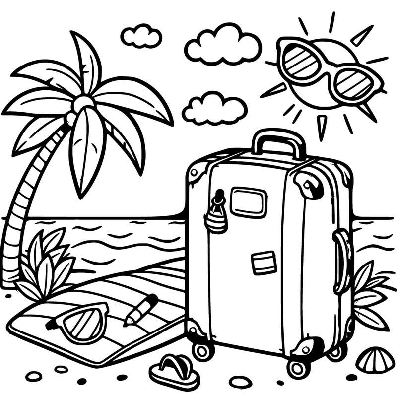 a suitcase, vacation