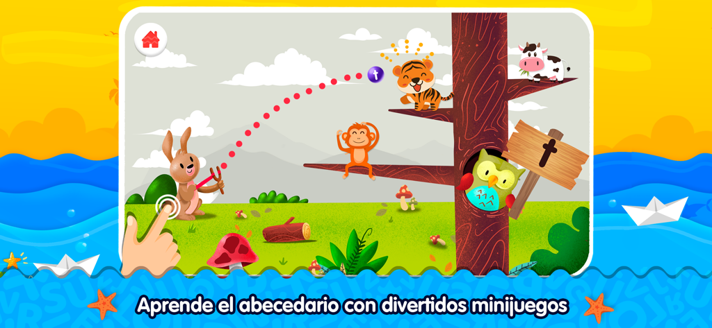 La Risa de las Vocales y Abc - Minijuego educativo con animales para aprender el abecedario en español