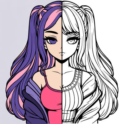 realistic girl split