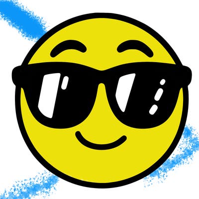 emoji with sunglasses