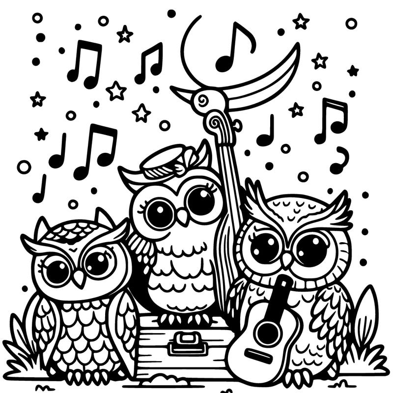 owls at a concert