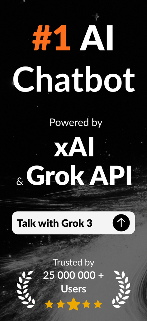 AI Chat Bot - Ask AI Universe - AI Chat Bot Ask AI Universe promotional screen powered by xAI Grok API