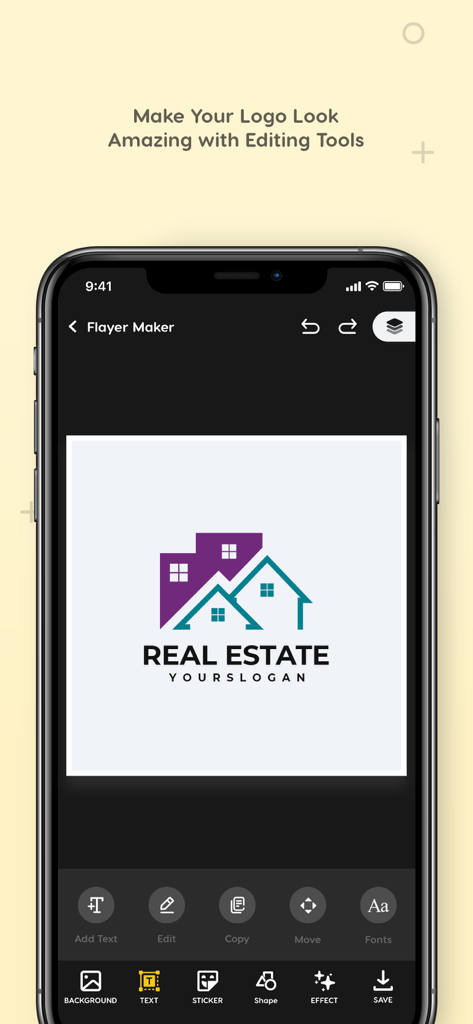 Logo Maker - logo design - Professional real estate logo design interface in the Logo Maker app