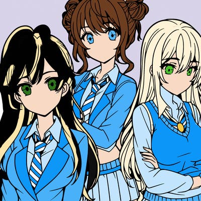 anime girls teenagers