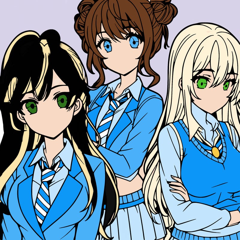 anime girls teenagers