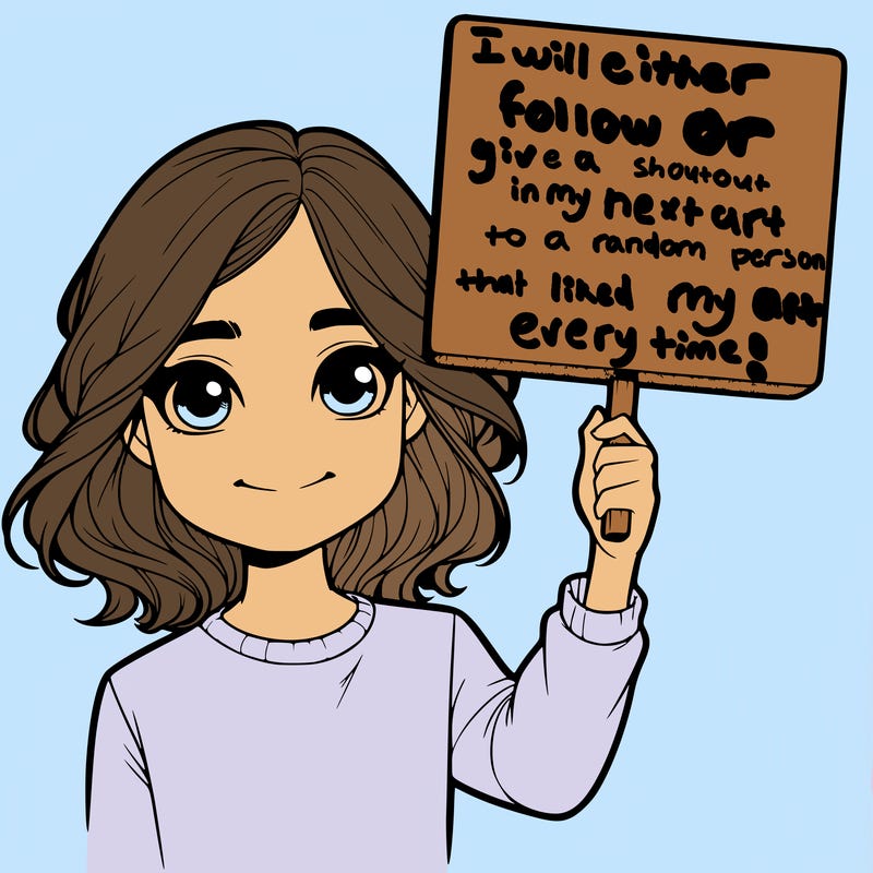 realistic girl holding up a sign