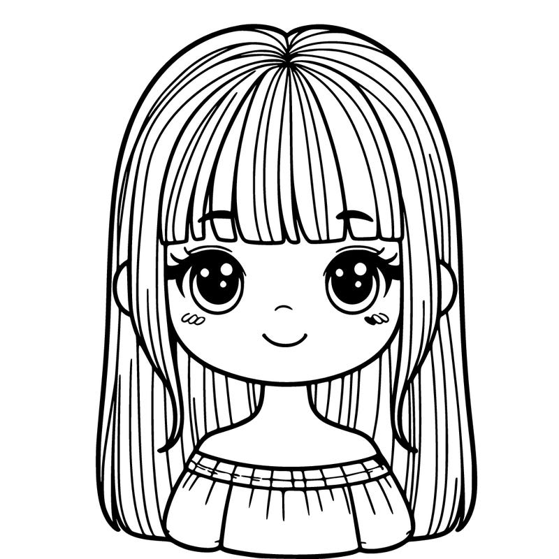 girl with straight hair