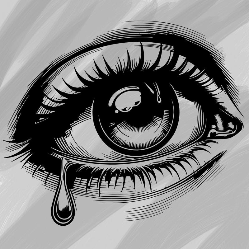 realistic eye one tear