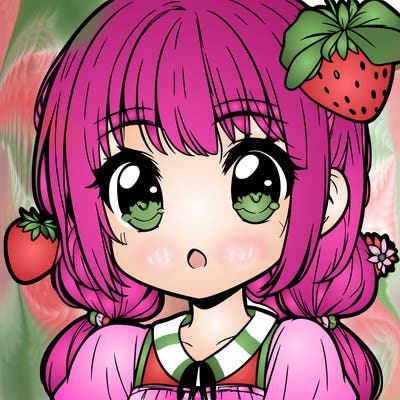 a anime strawberry girl