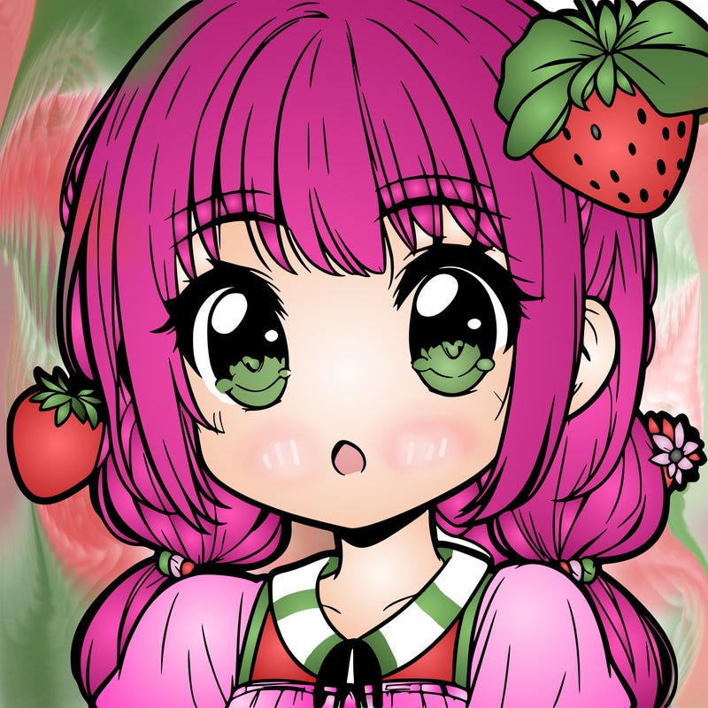 a anime strawberry girl