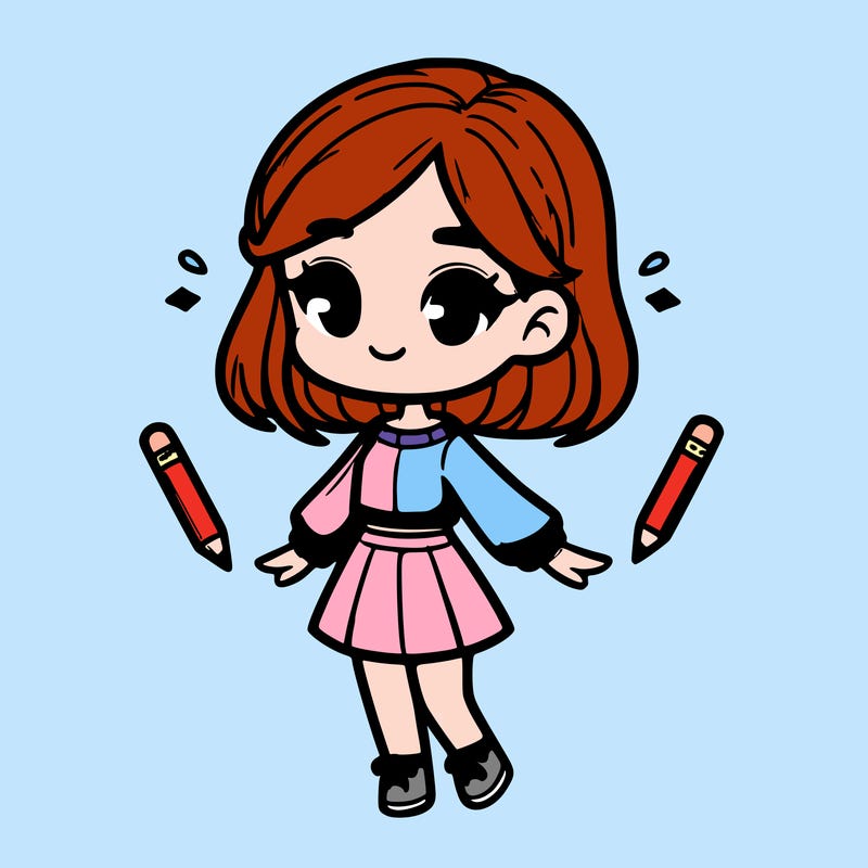 girl cute drawing realistic