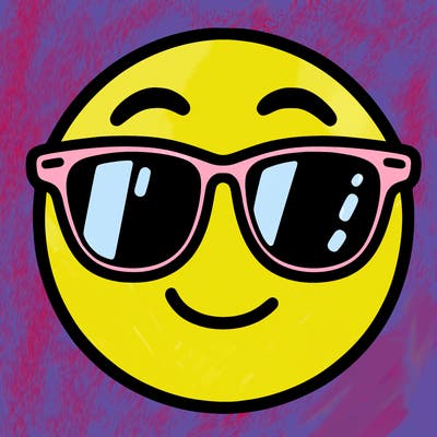 emoji with sunglasses