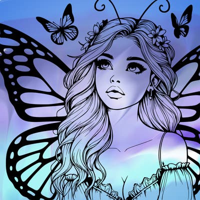 butterfly fairy realistic girl