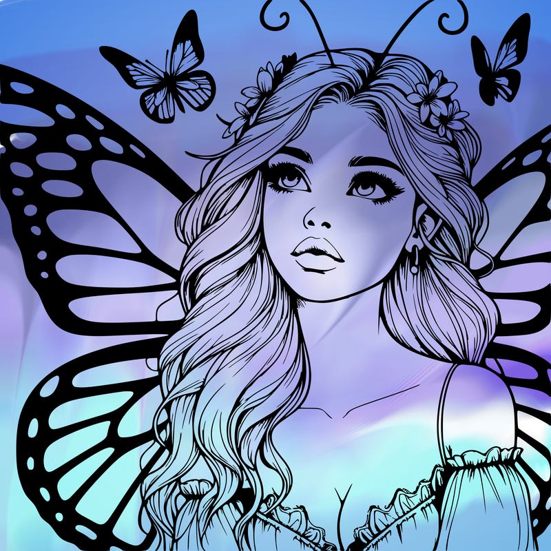 butterfly fairy realistic girl