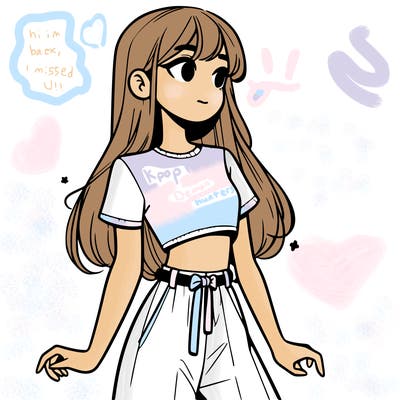 girl in a cute crop top