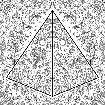 Delight Mom with this unique Mother's Day Pyramidion coloring page, blending ancient mystique with heartfelt floral designs. It's a beautifully intricate activity, perfect for expressing love and creativity.