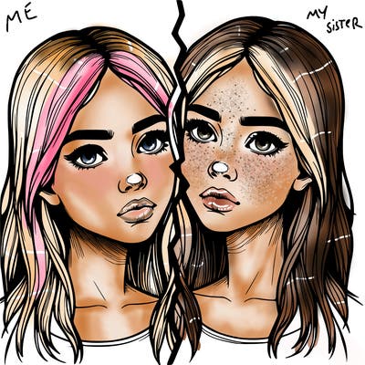 realistic girl split