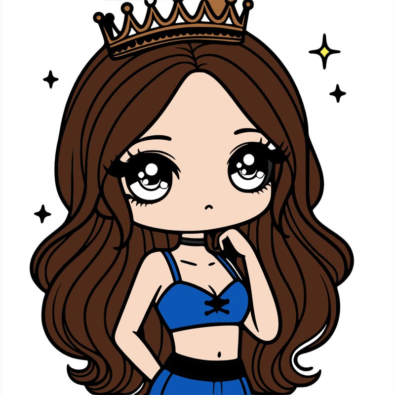 girl with crown with crop top and