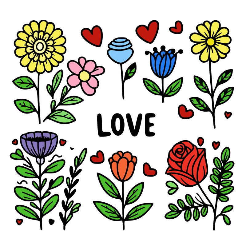 love described by flowers