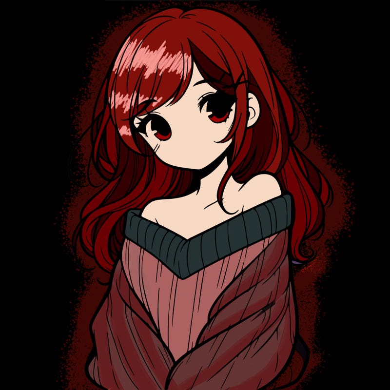 shy pretty girl wearing a sweater that is falling off one shoulder portrait