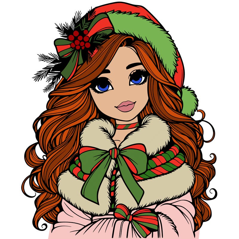 christmas girl realistic