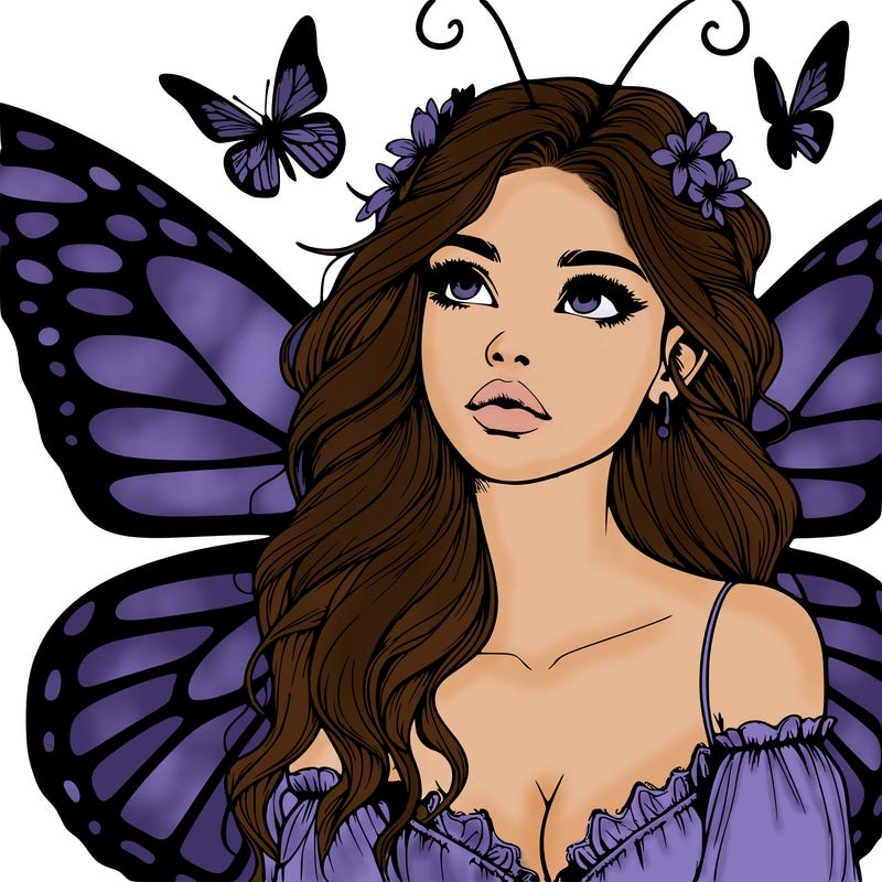 butterfly fairy realistic girl