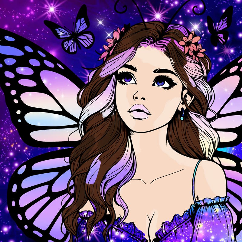 butterfly fairy realistic girl