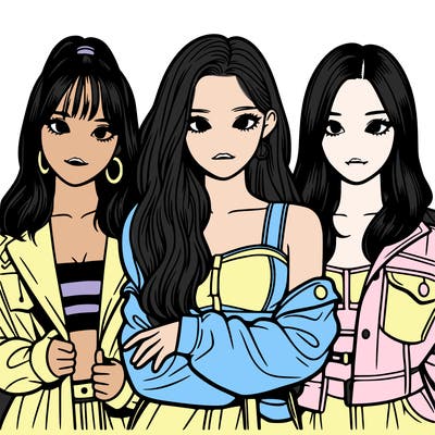 a group of 3 k-pop girls