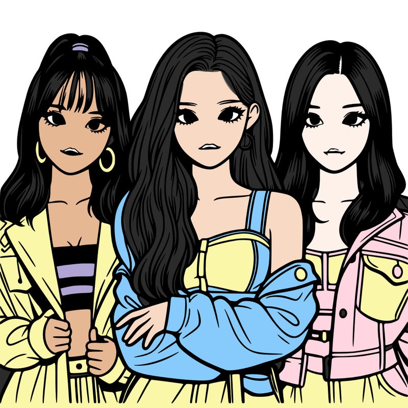a group of 3 k-pop girls