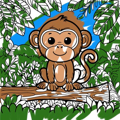 monkey in the jungle