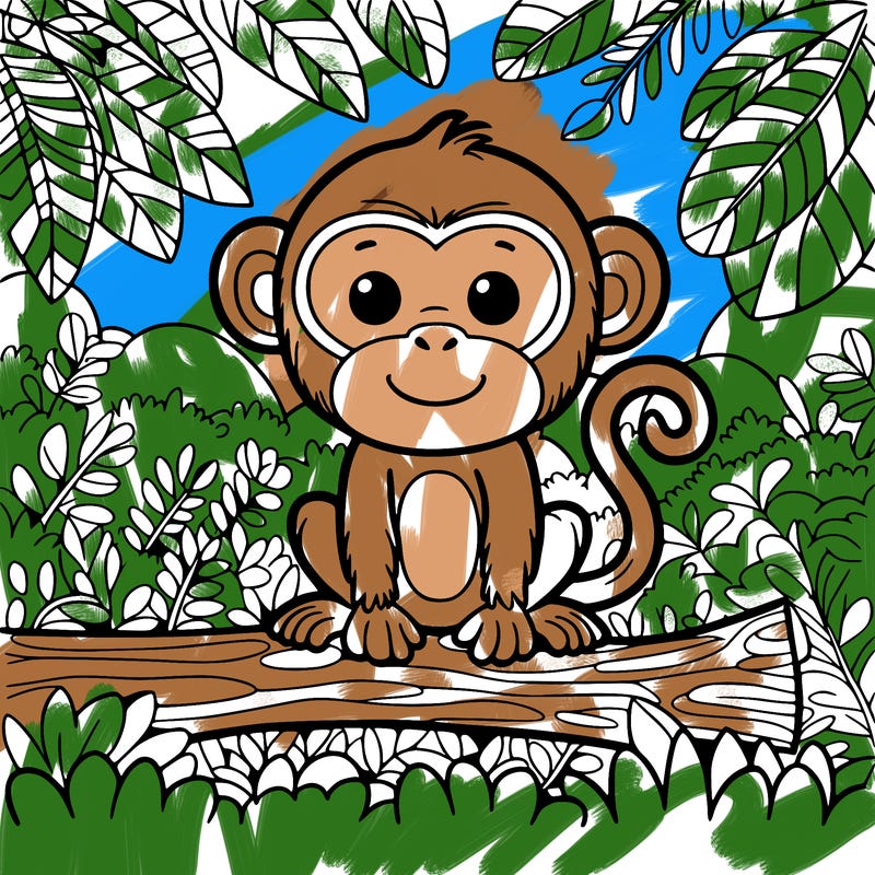 monkey in the jungle