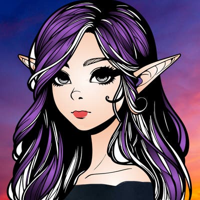 elf girl realistic dark fantasy