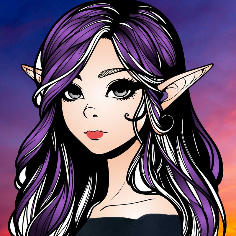 elf girl realistic dark fantasy