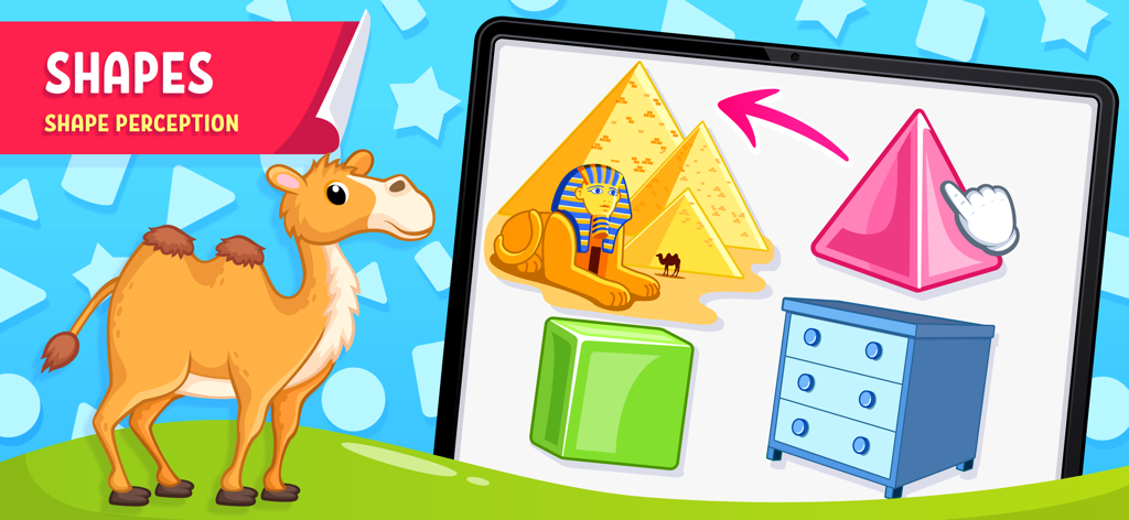 A toddler educational game for learning shapes and matching objects