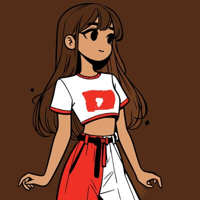 girl in a cute crop top