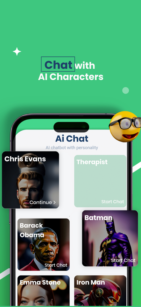AI Homework Helper & Study App - AI Homework Helper app screen showing AI chat personalities for students