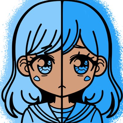 a split of a girl