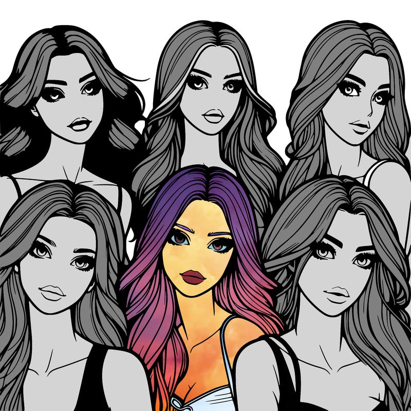 a group of realistic girls