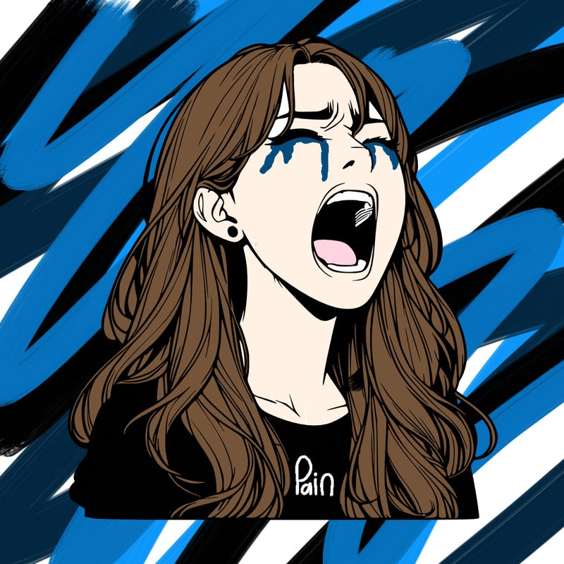 screaming realistic, girl