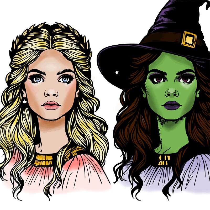 realistic witch woman